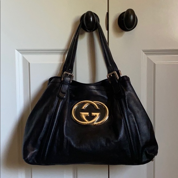 Gucci Handbags - Authentic Gucci Britt Black Leather Handbag